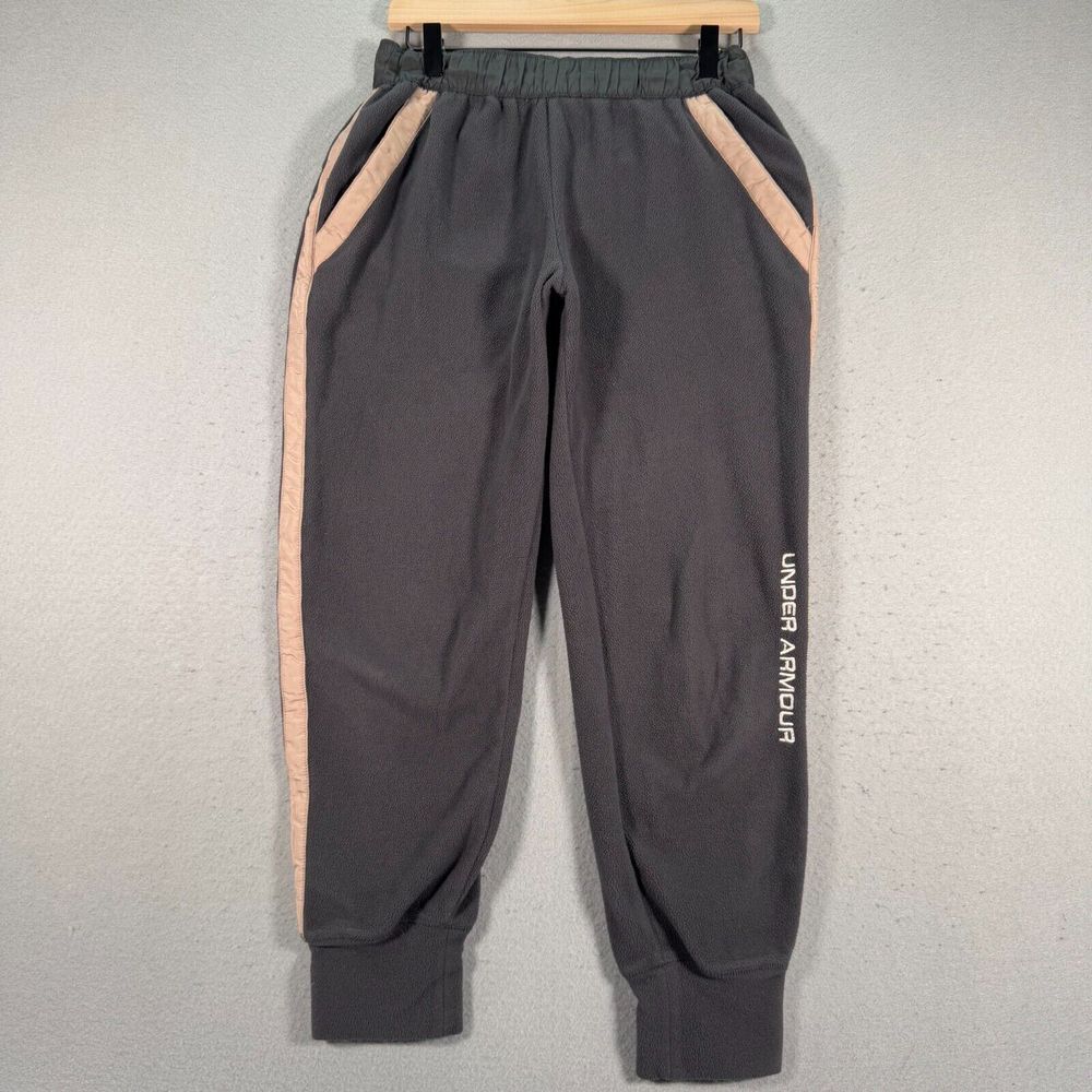 Under Armour Polartec Fleece Jogger Pants‎ Mens Medium Gray Comfort Warm Outdoor